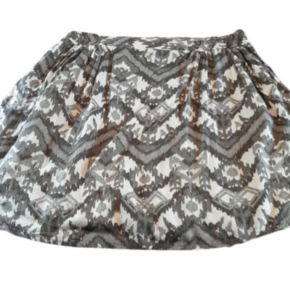 KAVU Ikat Geometric Aztec Skater Skirt Size M - Picture 1 of 5